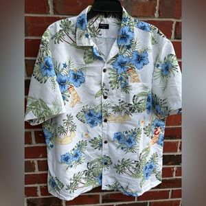 Tropical Storm Men’s Short Sleeve Button Down 2XL Hawaiian Shirt